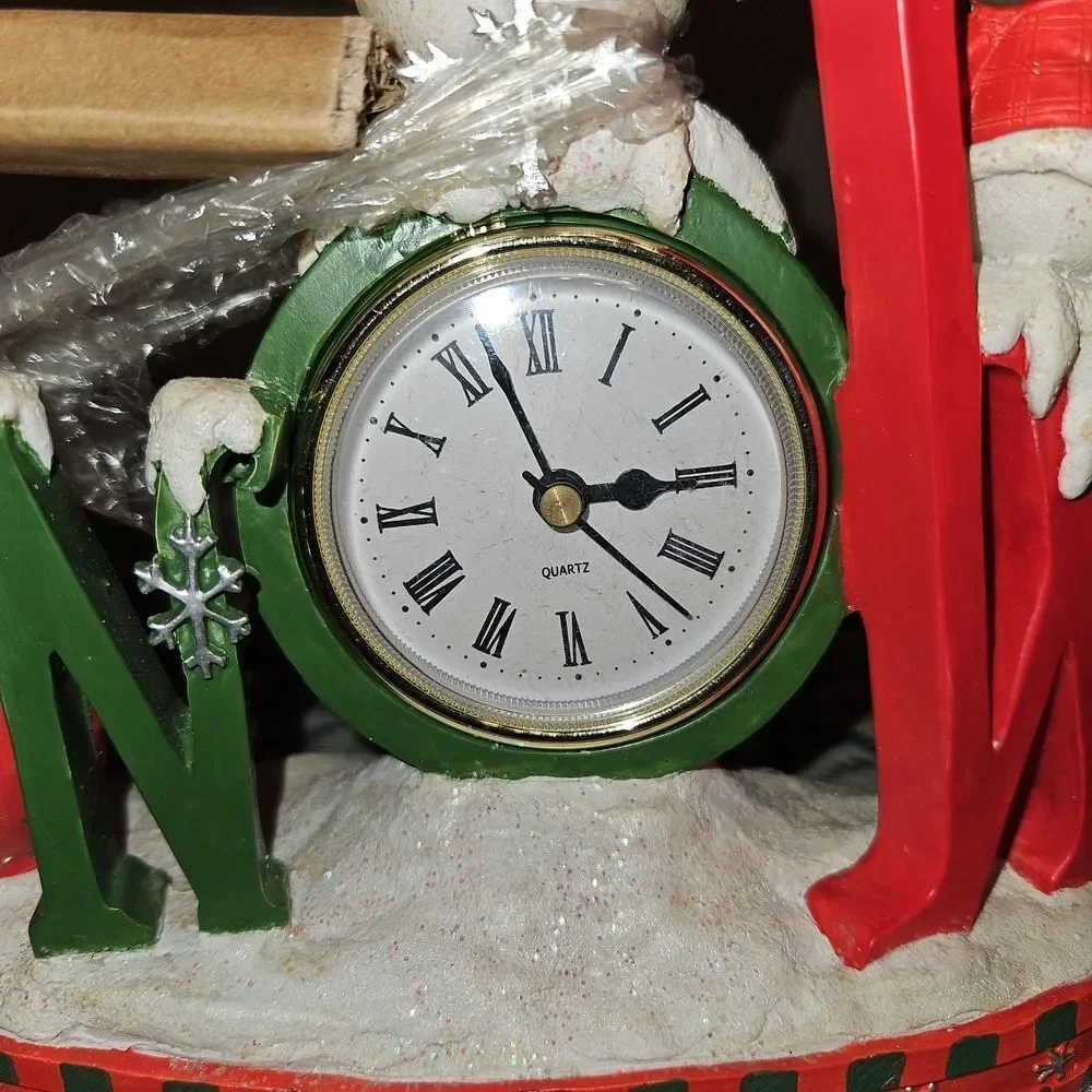 Snowy & Friends Holiday Time Snow Clock